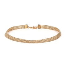 18K Gold-Plated Beaded Choker Necklace - £11.25 GBP
