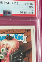 Psa 7 POP-2 Topps Gpk OS15 Garbage Pail Kids 598a Vise Guy Card Black Line Error - £195.52 GBP