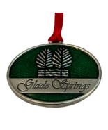 Heritage Metalworks Pewter Ornament Glade Springs WV Handcrafted USA Silver - $28.71