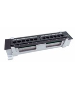 CNAweb 12 Port Vertical Cat5e 110 RJ45 Patch Panel 568A 568B with Bracket - $374.05 MXN