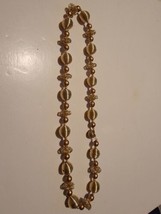 Vintage Gold Tone Necklace Golden VTG  - £11.51 GBP