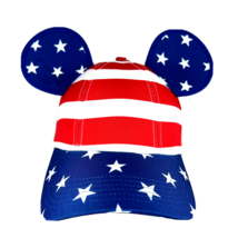 Disney Mickey Mouse Ears Flag Baseball Cap Hat USA Patriotic Adjustable ... - $52.49