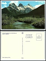 CANADA Postcard -Canadian Rockies, The Three Sisters Mountains &amp; Bow River J5 - £2.32 GBP