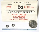 1pc TRADESHIP 1/24 1/32 Slot Car THREADED STEEL AXLE 1/8&quot;x2 3/4&quot;  5/40 T... - $3.99