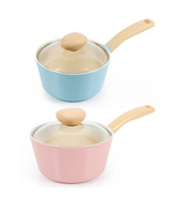 NEOFLAM RETRO Saucepan 7.0&quot;,1.9qt (18cm,1.8L) Dishwasher Safe No PFOA Mi... - £73.71 GBP