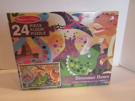 Melissa &amp; Doug 24 piece Floor Puzzle Dinosaur Dawn 3 &amp; up Sealed New LotP - $7.87