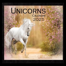 Unicorns Calendar 2025 Unicorn Pictures Wall Calendar Unicorn Collection - $32.00