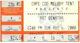 Vintage Pat Benatar Ticket Stub August 6 2000 Cape Cod Massachusetts - £18.86 GBP