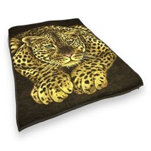 Biederlack Blanket Leopard Cheetah Animal Print Made In USA - £35.86 GBP