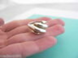 Tiffany &amp; Co Silver 18K Gold Shrimp Twist Ring Band Sz 5 Rare Statement Love  - £156.43 GBP