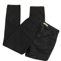 WON HUNDRED Womens Jeans BRIGITTE Black Coated Denim Skinny Stretch 25 x 32 - £25.25 GBP
