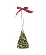 Spode Christmas Tree Figural Tree Bell Ornament, Gold, Dolomite, Hanging... - $23.49