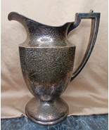 Homan W.M. Mounts plate on nickel silver hammered pitcher 0167 1930's - $24.00