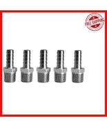 304 Stainless Steel Hose Barb to NPT Fittings, 1/4&quot; to 1/8&quot; - 5 pcs - $465.99 MXN
