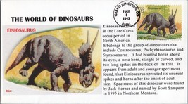 ZAYIX US 3136 FDC World of Dinosaurs BGC Cachet Einiosaurus Cretaceous Reptiles - £3.93 GBP