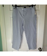 Talbots Perfect Crop Pants At Waist Slim Leg Seersucker Women’s Size 10 NWT - $673.82 MXN
