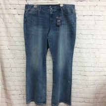 Gap Womens Long &amp; Lean Flare Jeans Blue Stretch Faded Medium Wash Denim 34 New - £22.92 GBP