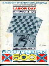 Darlington Raceway-Southern 500-NASCAR Race Program 9/2/1963-Petty-Pearson-VG - £85.18 GBP