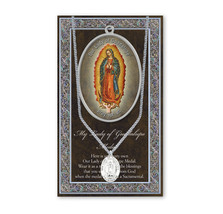 Our Lady of Guadalupe Medal Necklace with Embossed Prayer Pamphlet - £14.11 GBP