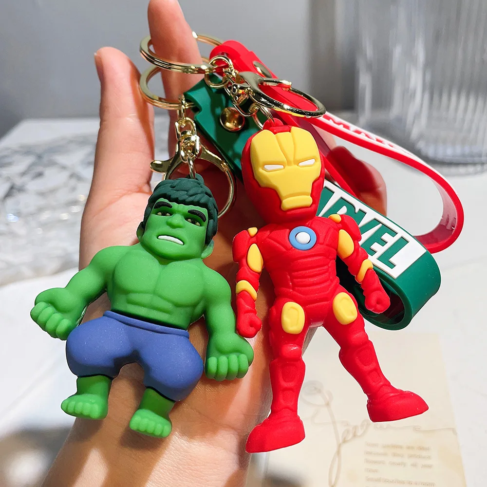 Disney Cartoon Avengers Spider Man Keychain Captain America Car Marvel K... - $12.60