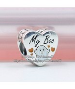 100% 925 Sterling Silver My Boo Halloween Charm With Enamel Charm  - $25.79 CAD