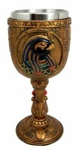 Ebros Ancient Egyptian God Of The Sky And War Horus 6oz Wine Goblet Chalice - £18.86 GBP