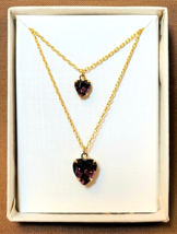 FEBRUARY BIRTHSTONE Necklaces for 18&quot; DOLL &amp; CHILD Set of 2 w Swarovski ... - £11.67 GBP