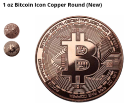 2021 Bitcoin 1oz .999 Copper Round Limited Edition Bitcoin Coin CryptoCu... - $9.09