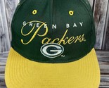 Vintage 90s Drew Pearson Green Bay Packers Green &amp; Gold Snapback Trucker... - £11.49 GBP