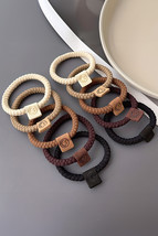 Chestnut 5pcs Smile Face Decor Braided Hair Ties - $52.86 MXN