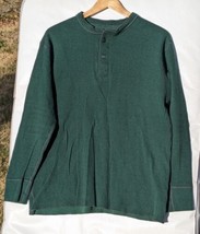 LL Bean River Driver&#39;s Shirt Men&#39;s Size Large Green Wool Cotton Blend He... - £19.07 GBP