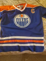 Wayne Gretzky Edmonton Oilers Blue &amp; Orange &quot;1981-1996 Throwback&quot; CCM NHL Jersey - £47.21 GBP