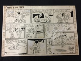 Mutt and Jeff Sunday Newspaper Original Comic Strip Art Al Smith 12/9/1962 - £291.68 GBP