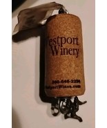 Wine Bottle Cork Keychain Westport WA Winery Wine Bottle Opener Metal Ch... - $12.54 CAD