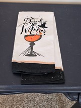 Halloween Kitchen Towel Drink Up Witches Liquor Martini EUC - £6.26 GBP
