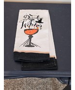 Halloween Kitchen Towel Drink Up Witches Liquor Martini EUC - $7.92