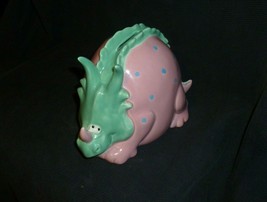 Vintage Whimsical Fitz and Floyd Ceramic Pottery Triceratops Dinosaur Bank 1986 - £35.59 GBP