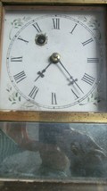 Antique 1850s Waterbury Key Clock Brass Regulators Glass Door Working 8 Days - £356.11 GBP