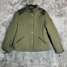 Lauren Ralph Lauren Jacket Womens XL Green Diamond Quilted Puffer Minima... - £53.41 GBP