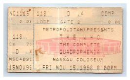 The Who Concierto Ticket Stub Noviembre 15 1996 Uniondale Nueva York - £34.97 GBP