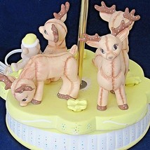 Vintage Kimple Reindeer Lamp Baby Polka Dot Yellow Teddy Bear - £24.52 GBP