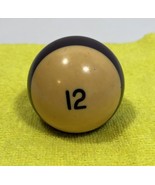 Pool Ball Billiards #12 White &amp; Purple Vintage Replacement - £5.46 GBP