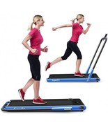 2-in-1 Folding Treadmill with Remote Control and LED Display-Blue - Colo... - €346,12 EUR