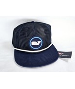 New! Navy Blue Vineyard Vines Whale Dot Patch Mesh Trucker Hat - $17.99