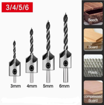 4Pcs Countersink Drill Bit Woodworking Pilot Screw Hole Set with L-Wrenc... - $6.79