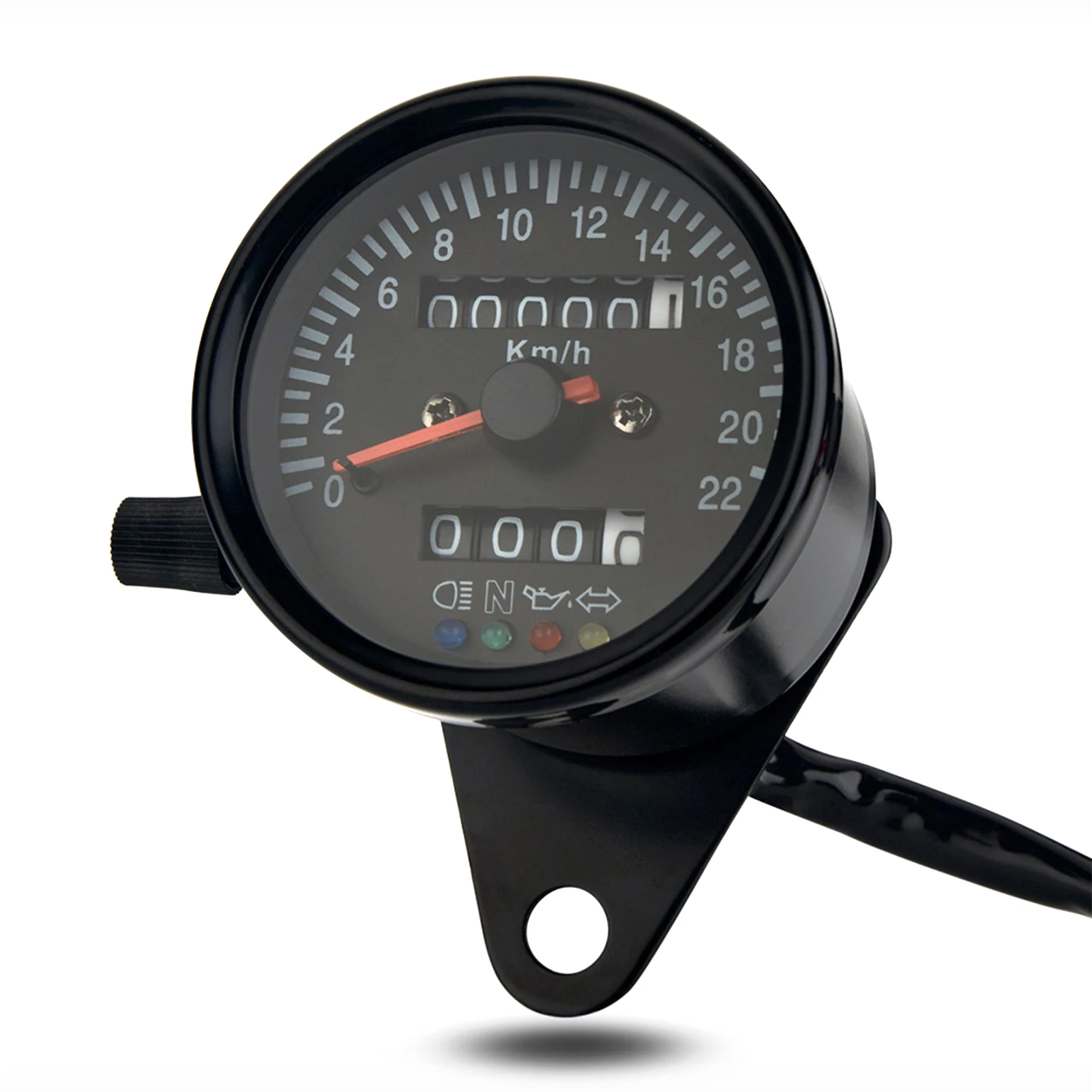 Cafe Racer Retro Custom Motorcycle Mechanical Speedometer with LED Backlight - £17.56 GBP