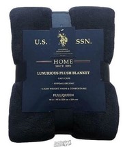 U.S. Polo Association-PLUM Color Not Navy As Picture 90” X 90” Fleece - £26.57 GBP