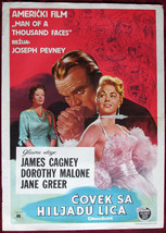 1968 Original Movie Poster Man of a Thousand Faces Pevney Cagney Biography YU - £61.87 GBP