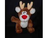 8&quot; VINTAGE RUSS BERRIE ROLLY THE REINDEER CHRISTMAS STUFFED ANIMAL PLUSH... - $19.00