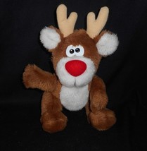 8&quot; Vintage Russ Berrie Rolly The Reindeer Christmas Stuffed Animal Plush Toy - £15.16 GBP